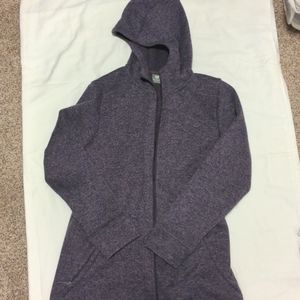 Hooded Sweater Jacket with Adjustable Waist